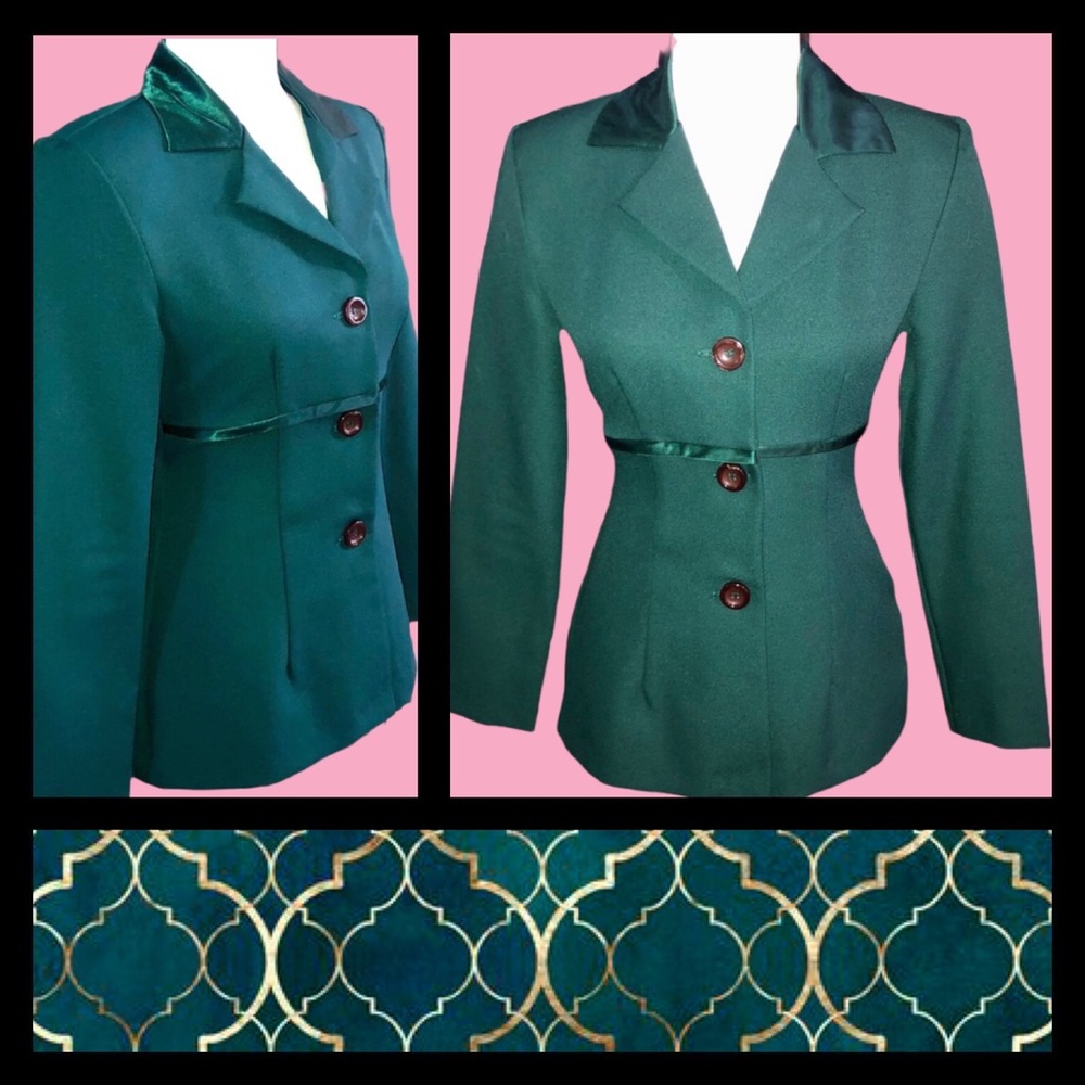 Vintage My Michelle Hunter Green Blazer